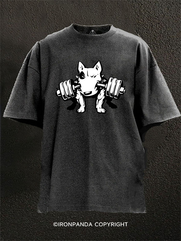 Iron Dog Washed Gym Shirt