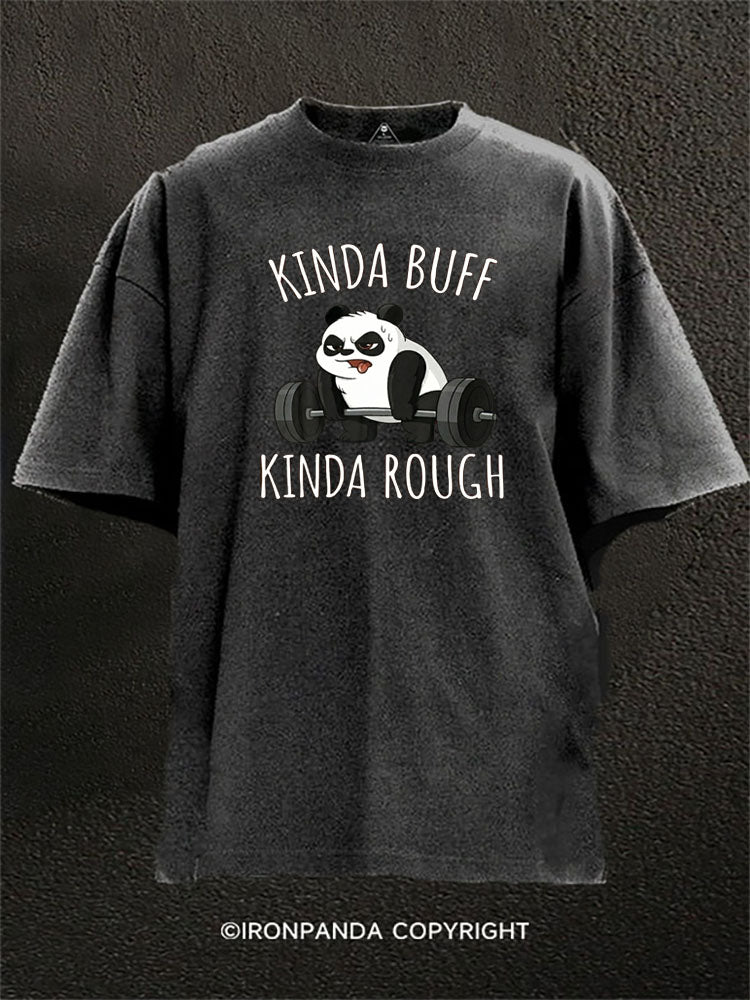 Kinda Buff Kinda Rough Panda Washed Gym Shirt