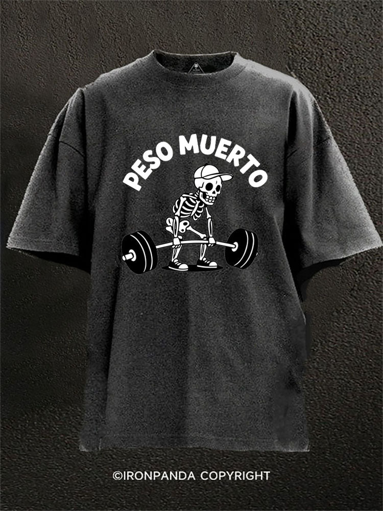 Peso Muerto Skeleton Deadlift Washed Gym Shirt