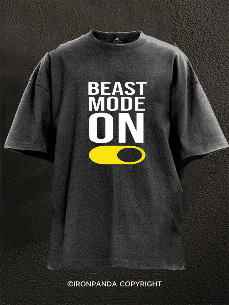 Beast Mode On Switch Washed Gym Shirt