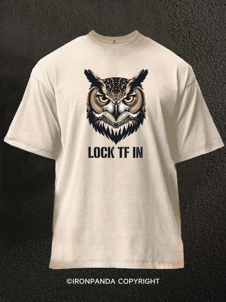 Lock Tf In Owl Washed Gym Shirt