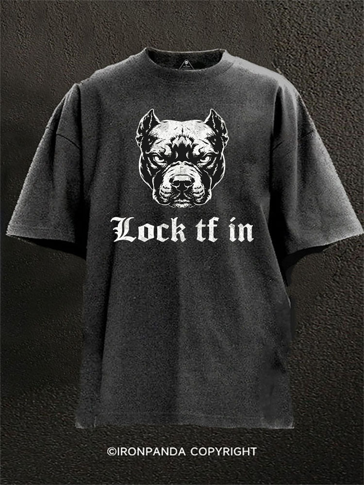 Lock Tf In Pitbull Washed Gym Shirt