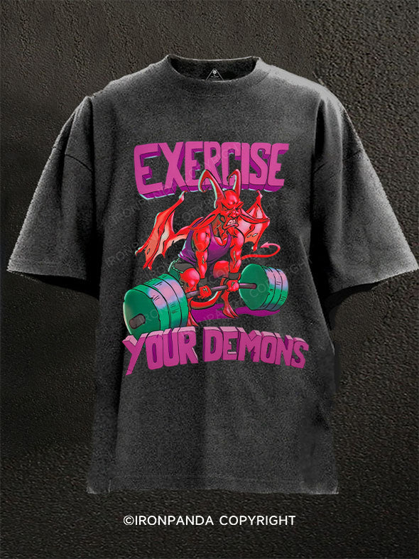Exercise Your Demons Washed Gym Shirt