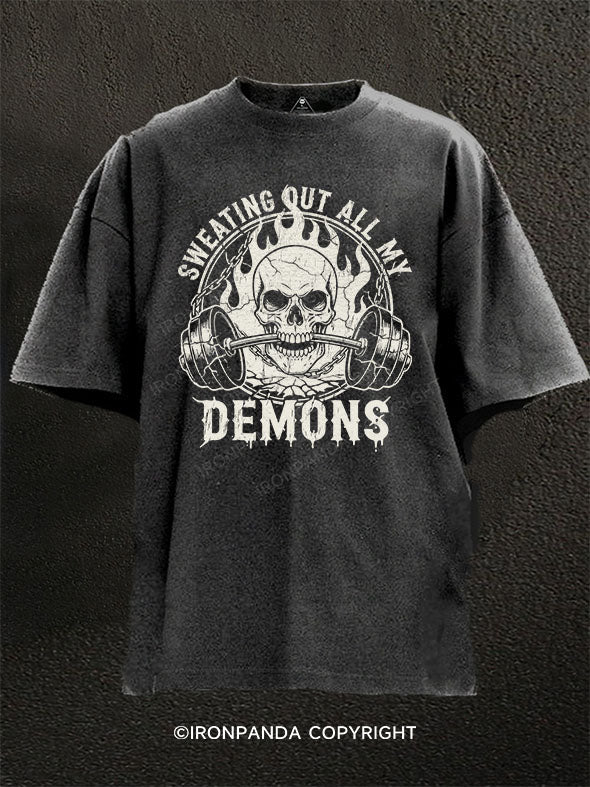 Sweating Out All My Demons Washed Gym Shirt