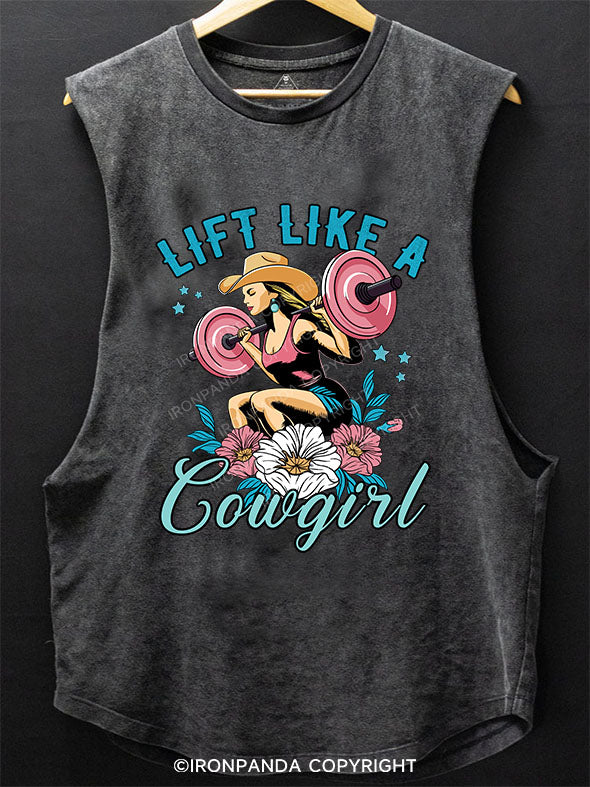 LIFT LIKE A COWGIRL SCOOP BOTTOM COTTON TANK
