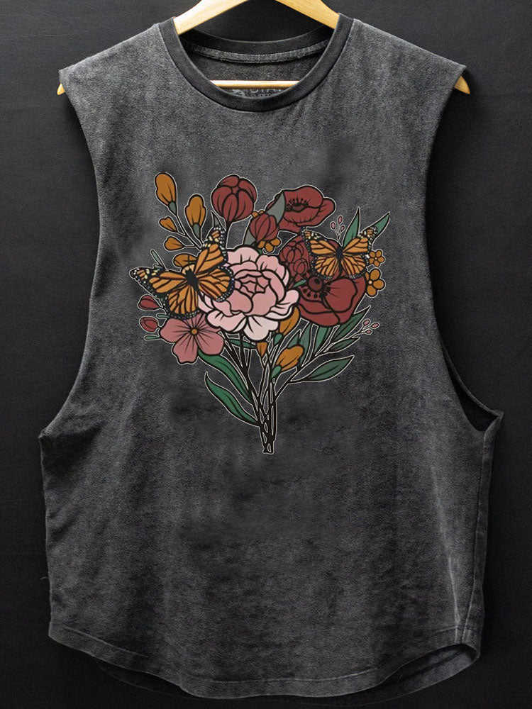 Flower Scoop Bottom Cotton Tank