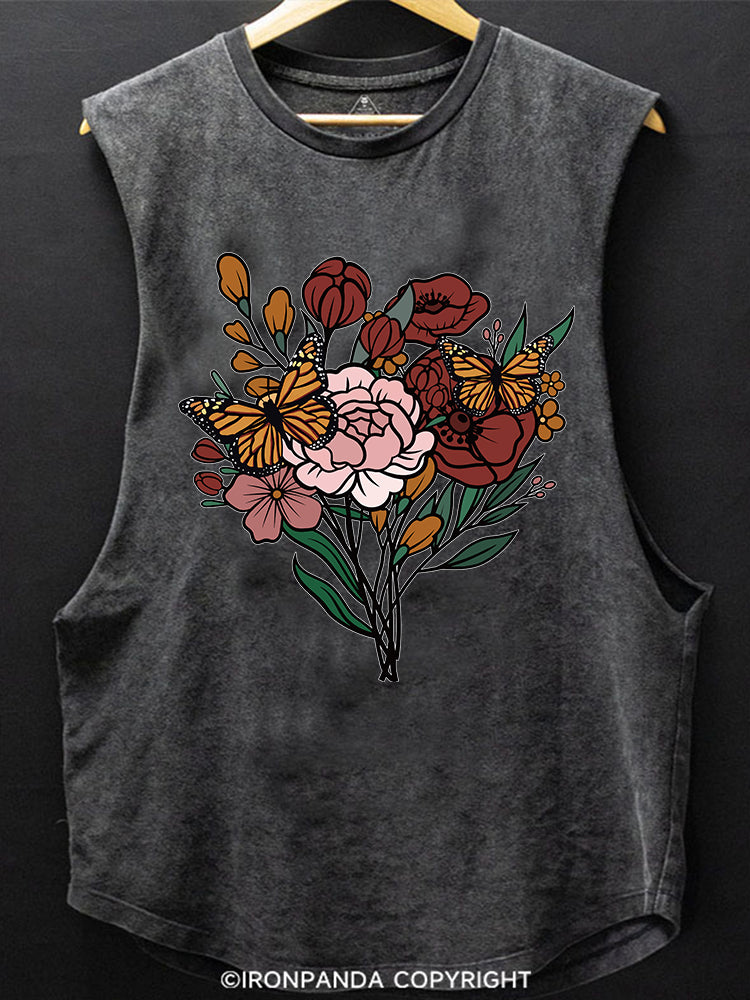 Flower Scoop Bottom Cotton Tank