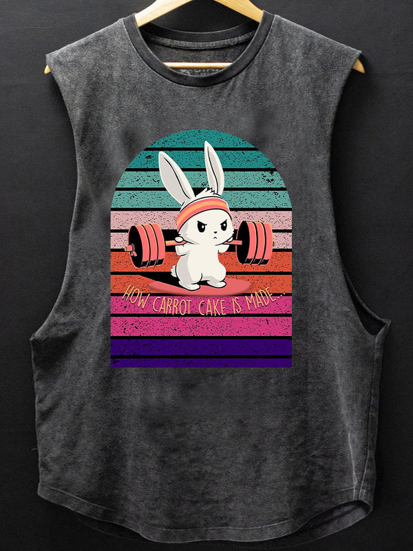 Squatting Bunny workout Scoop Bottom Cotton Tank