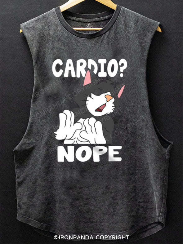 CARDIO? NOPE Scoop Bottom Cotton Tank