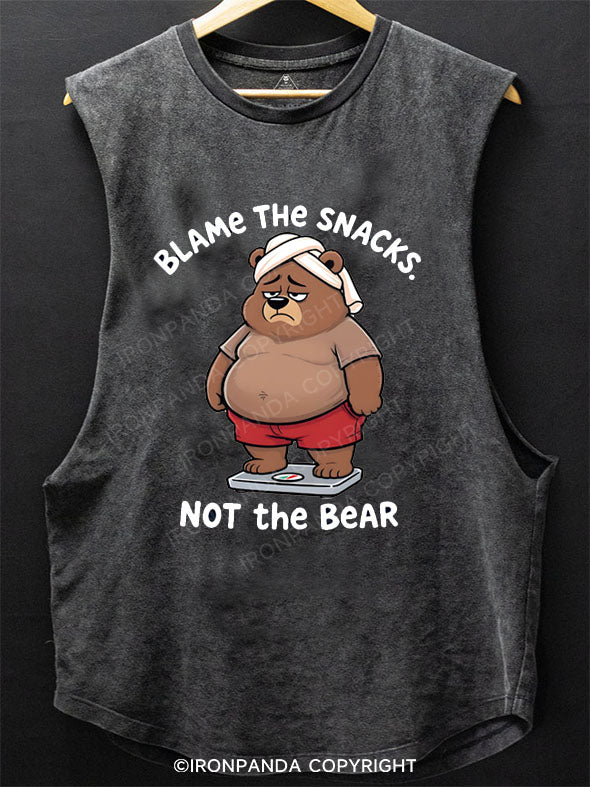 BLAME THE SNACKS, NOT THE BEAR Scoop Bottom Cotton Tank