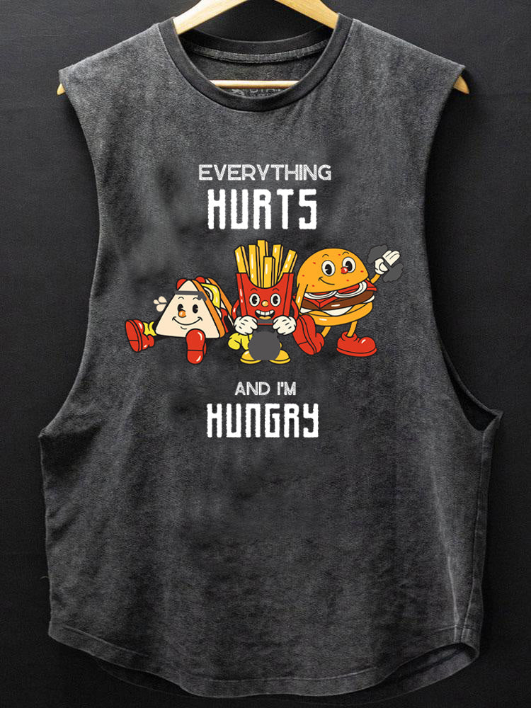 everything hurts and I'm hungry SCOOP BOTTOM COTTON TANK