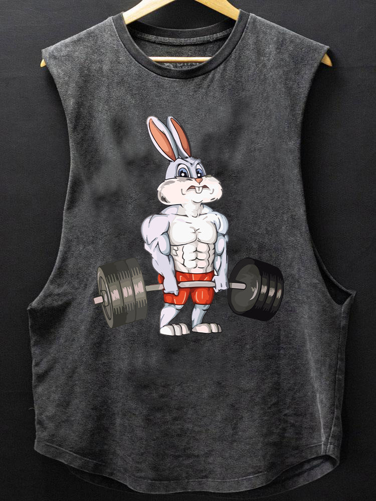 weightlifting rabbit SCOOP BOTTOM COTTON TANK