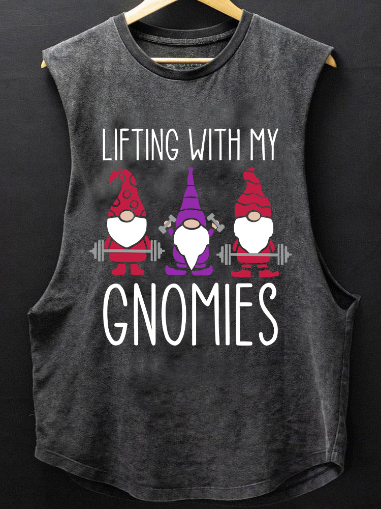 LIFTING WITH My GNOMIES Scoop Bottom Cotton Tank
