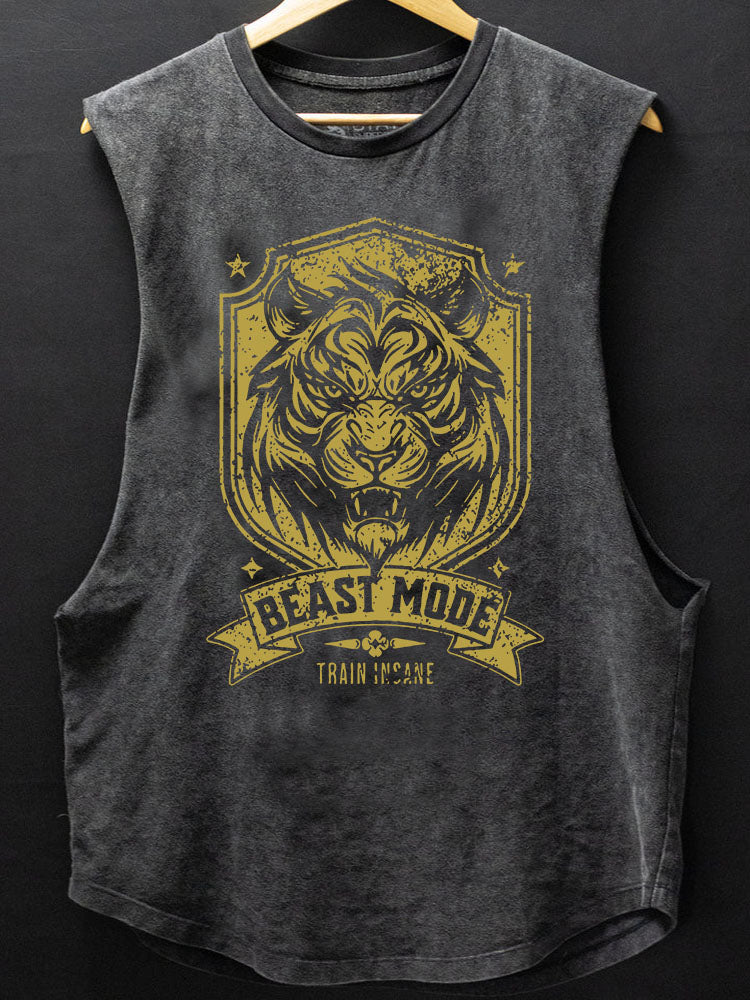 train insane tiger SCOOP BOTTOM COTTON TANK