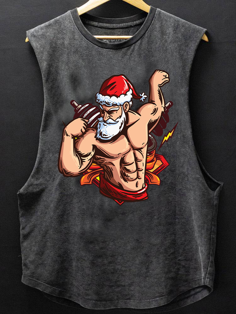 fitness santa claus SCOOP BOTTOM COTTON TANK