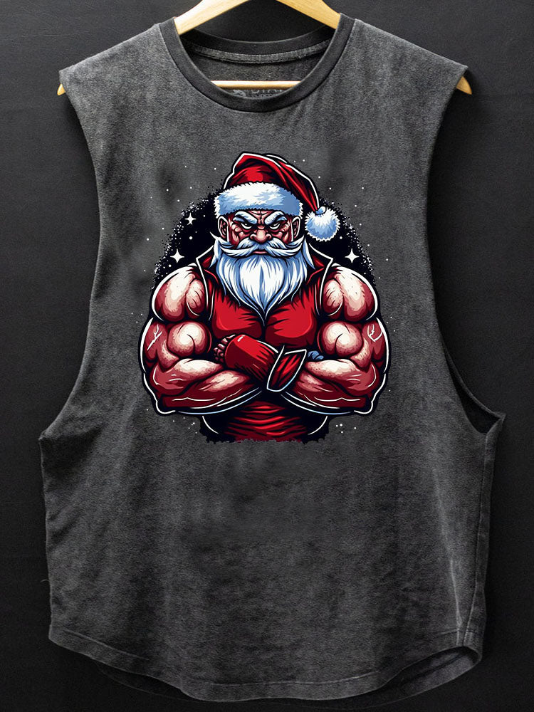 muscle santa claus SCOOP BOTTOM COTTON TANK