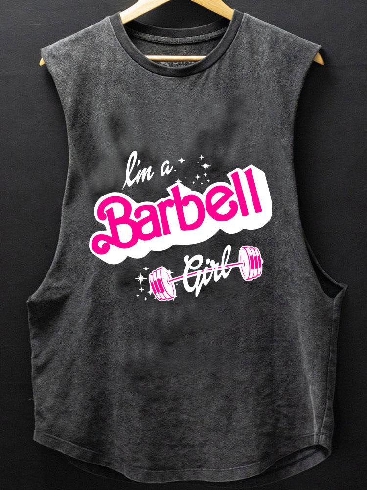 I'm a BARBELL Girl SCOOP BOTTOM COTTON TANK