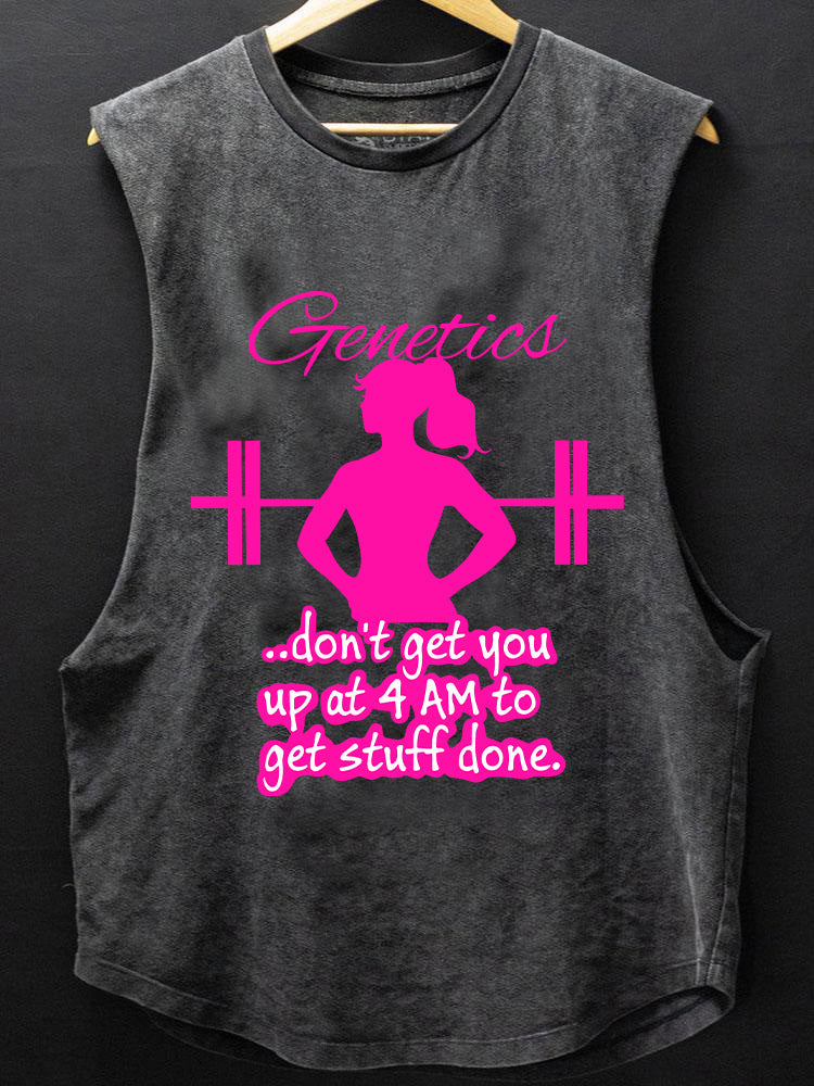 don't get you up at 4 am to get stuff done SCOOP BOTTOM COTTON TANK