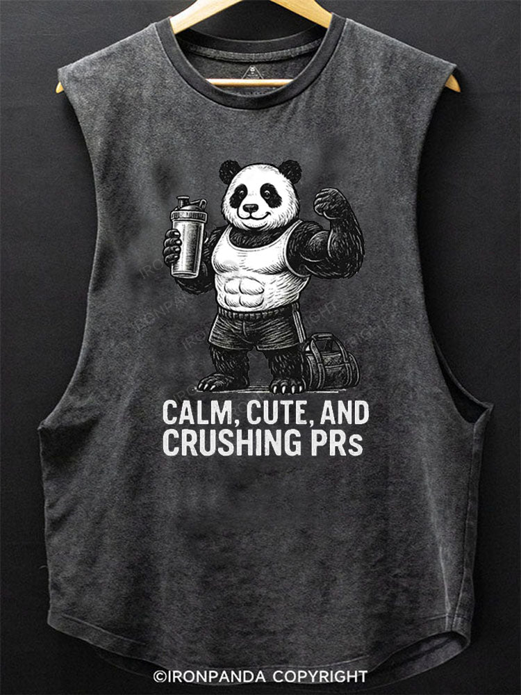 Calm Cute and Crushing PRs Scoop Bottom Cotton Tank