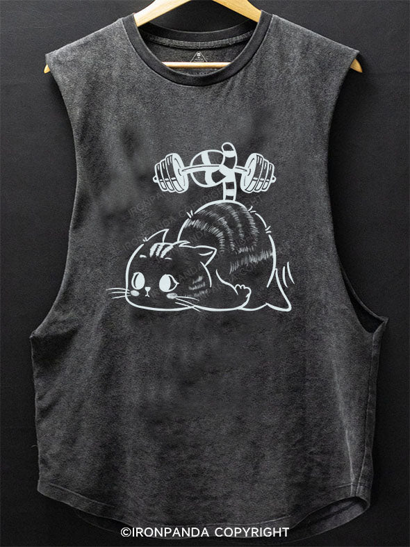 lifting cat SCOOP BOTTOM COTTON TANK