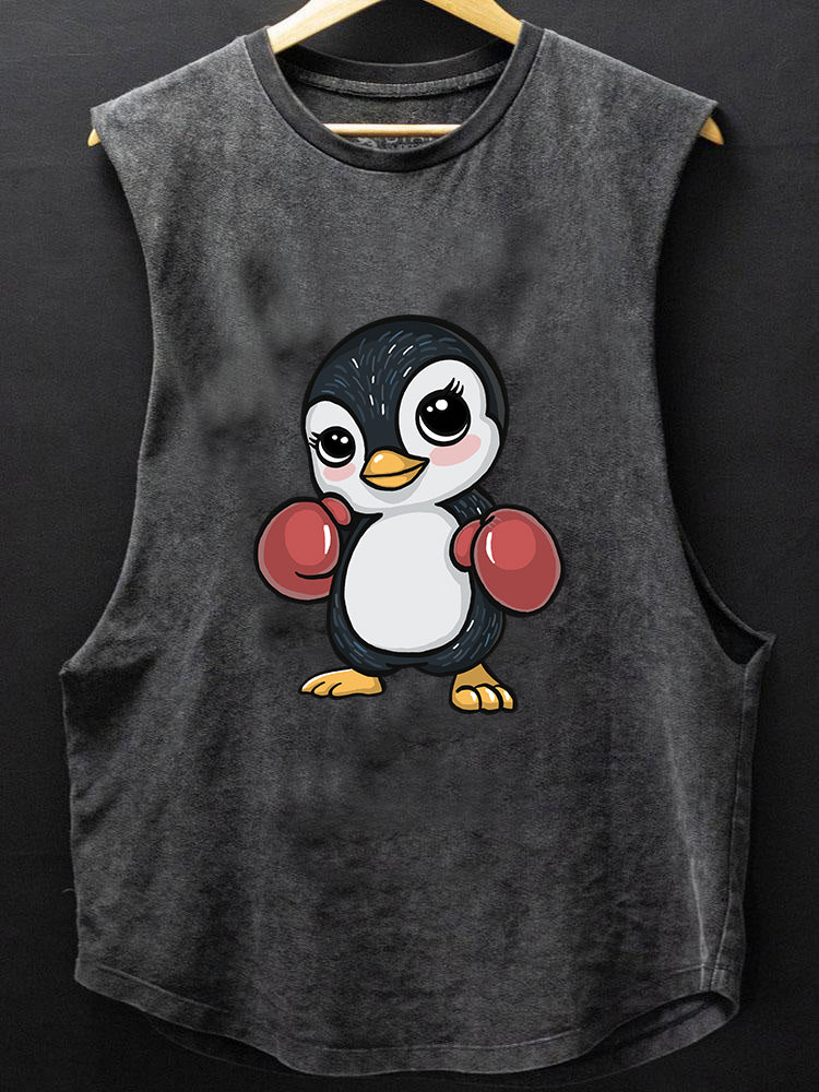 PENGUIN BOXING SCOOP BOTTOM COTTON TANK