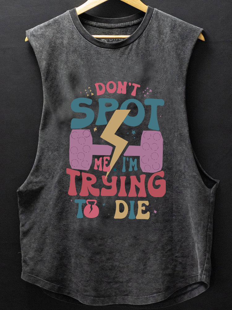 Don't spot me SCOOP BOTTOM COTTON TANK