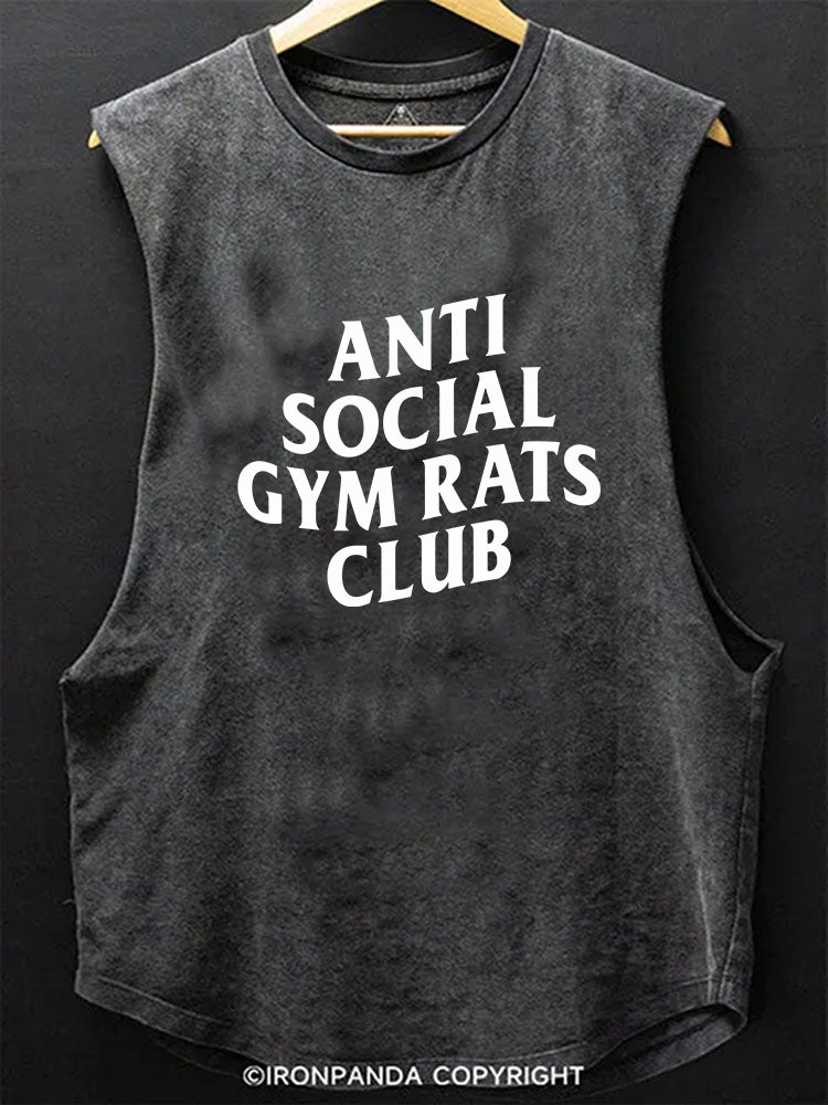 ANTI SOCIAL GYM RATS CLUB Scoop Bottom Cotton Tank