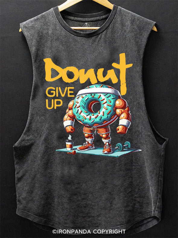 Donut Give Up SCOOP BOTTOM COTTON TANK