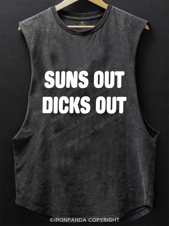 Suns Out, Dicks Out Scoop Bottom Cotton Tank