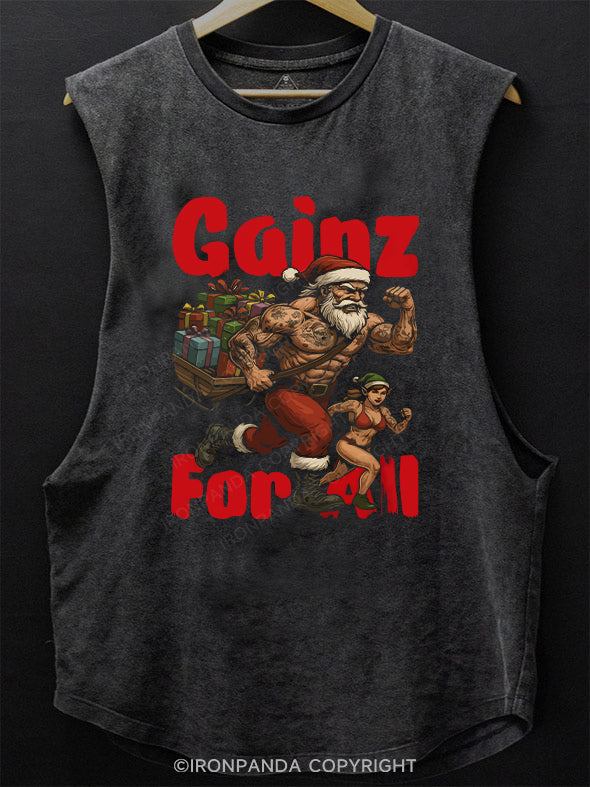 Gainz For All Scoop Bottom Cotton Tank