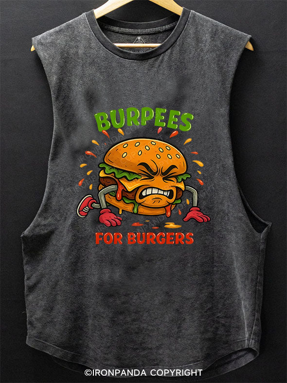 Burpees for Burgers Scoop Bottom Cotton Tank