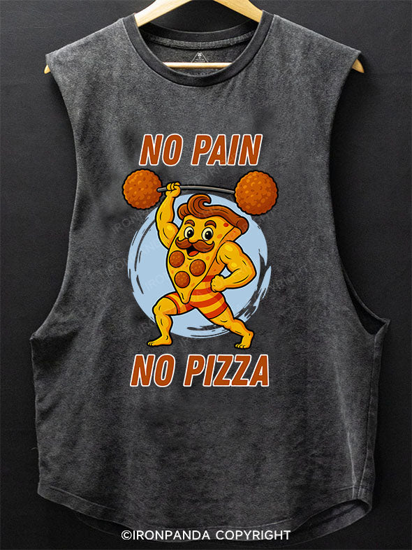 No Pain No Pizza Scoop Bottom Cotton Tank