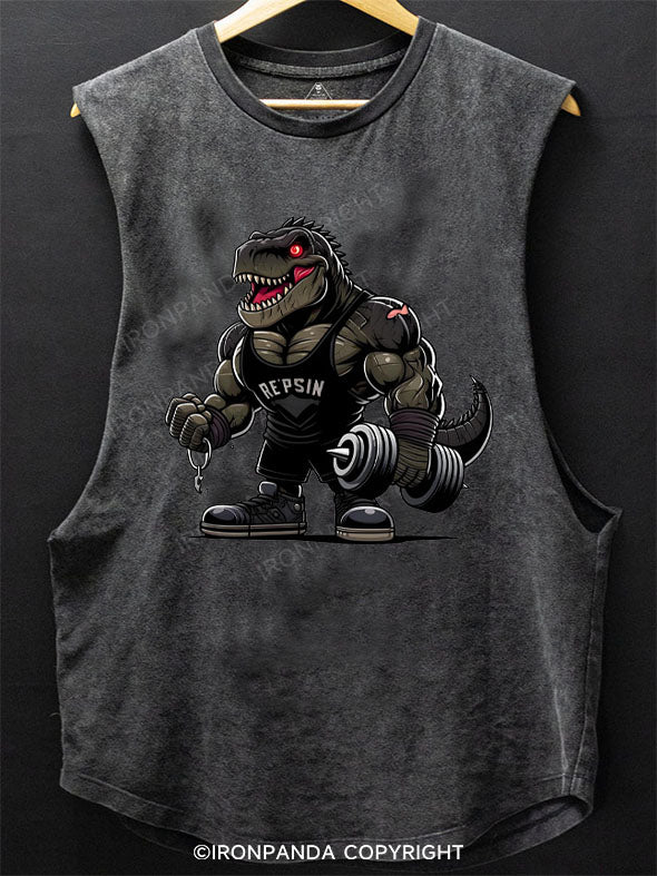 T-Rex Gym Rat Scoop Bottom Cotton Tank