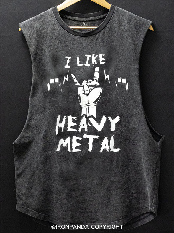 I LIKE HEAVY METAL Scoop Bottom Cotton Tank