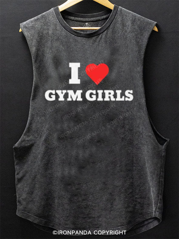 I love GYM GIRLS Scoop Bottom Cotton Tank