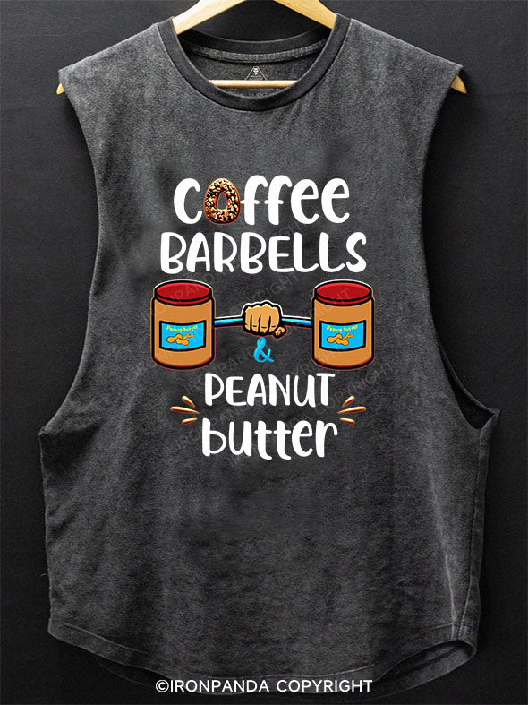 Coffee Barbells and Peanut Butter SCOOP BOTTOM COTTON TANK