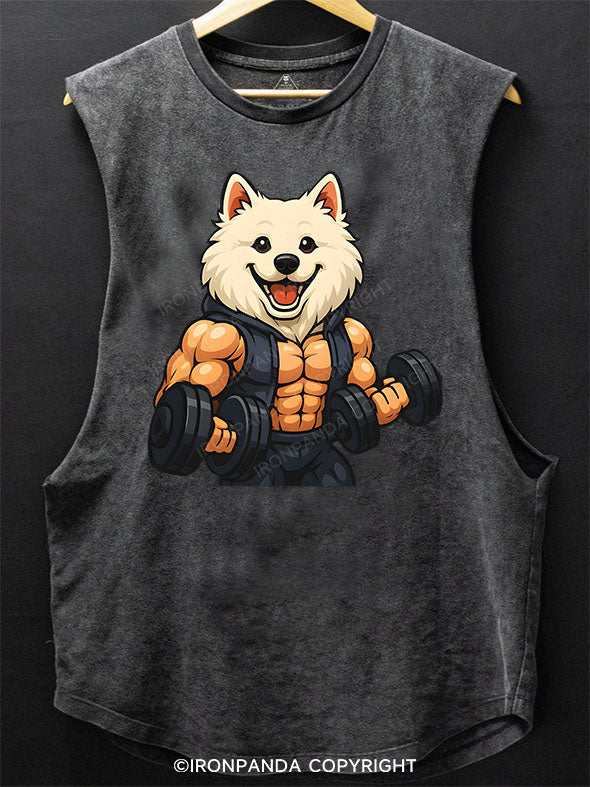 Weightlifting Dog Scoop Bottom Cotton Tank