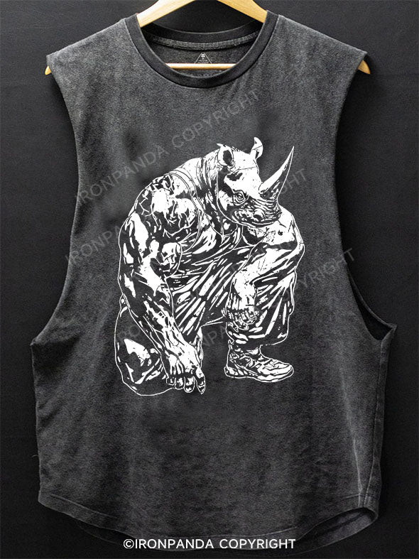 muscle rhino BOTTOM COTTON TANK