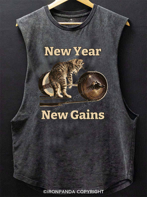 New Year, New Gains SCOOP BOTTOM COTTON TANK