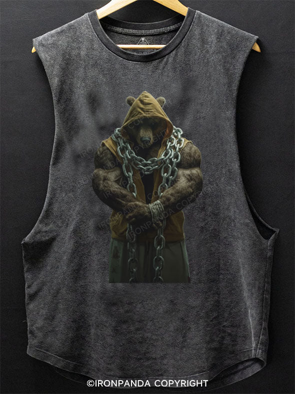 Bodybuilding bear Scoop Bottom Cotton Tank
