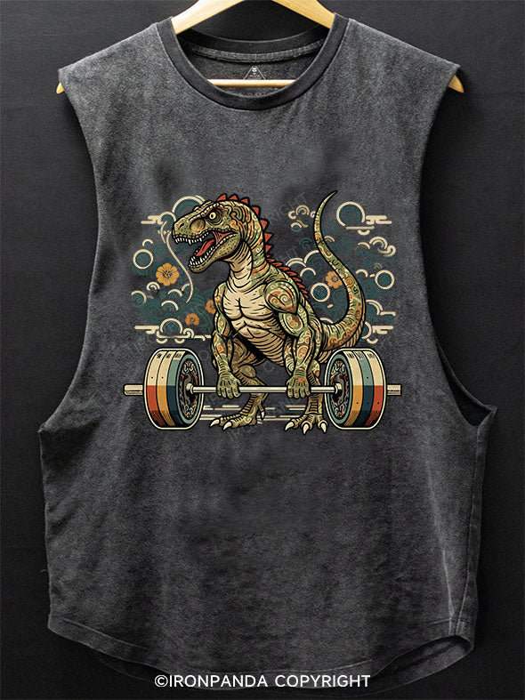 Tyrannosaurus Rex Deadlift Scoop Bottom Cotton Tank