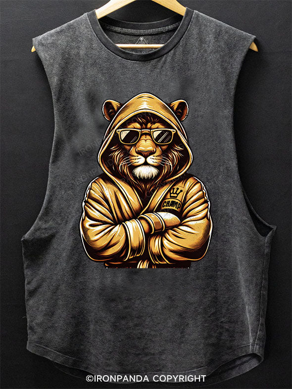 lion Scoop Bottom Cotton Tank