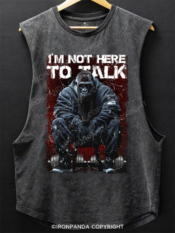 I'm not here to talk Scoop Bottom Cotton Tank