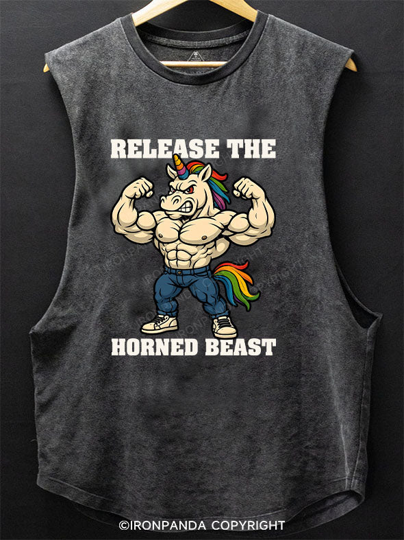 Release the Horned Beast Scoop Bottom Cotton Tank