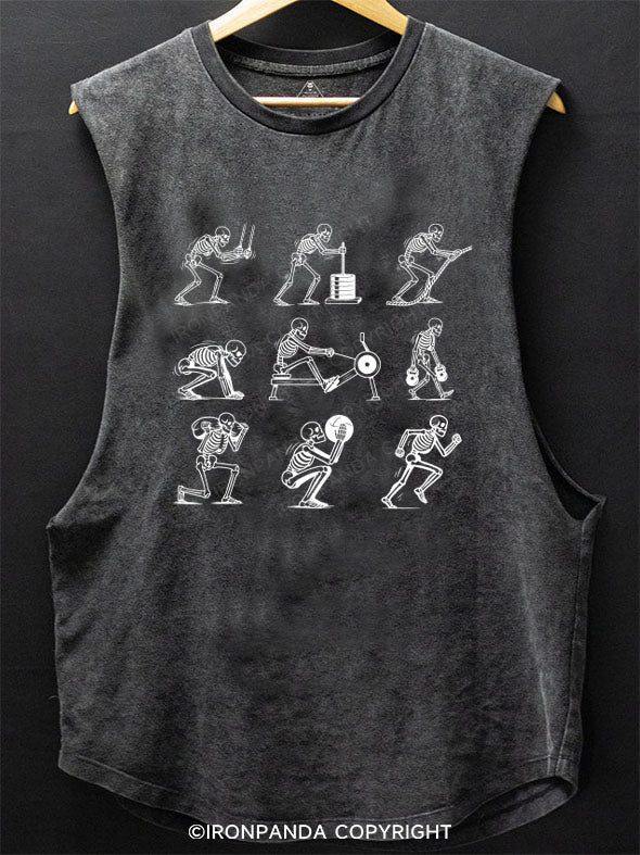 skeleton exercise Scoop Bottom Cotton Tank