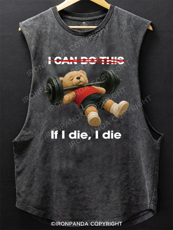 if i die i die Scoop Bottom Cotton Tank