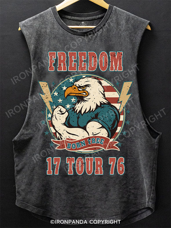 FREEDOM BORN FREE 17 TOUR 76 Scoop Bottom Cotton Tank