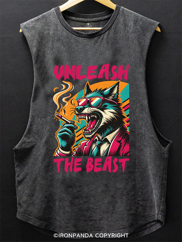 UNLEASH THE BEAST Scoop Bottom Cotton Tank
