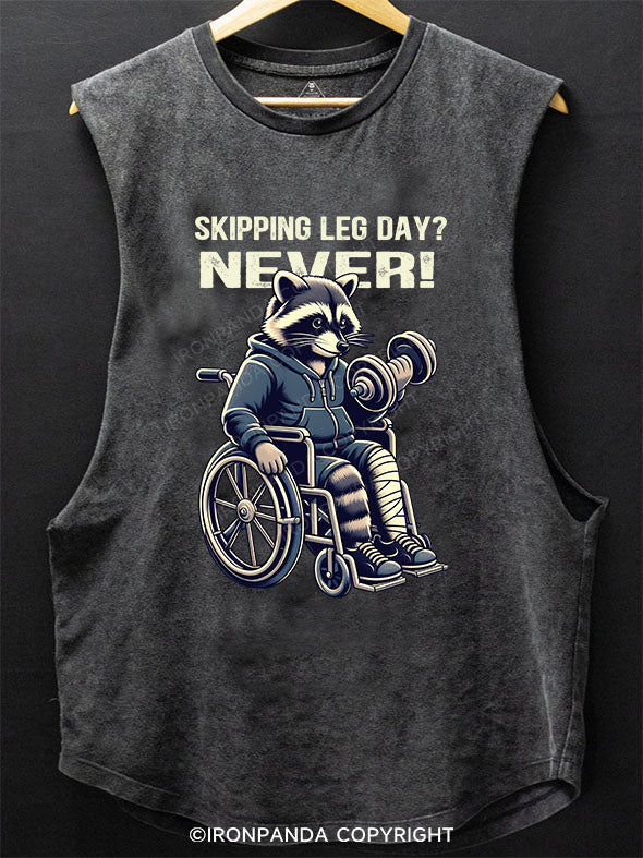 SKIPPING LEG DAY？ NEVER! Scoop Bottom Cotton Tank
