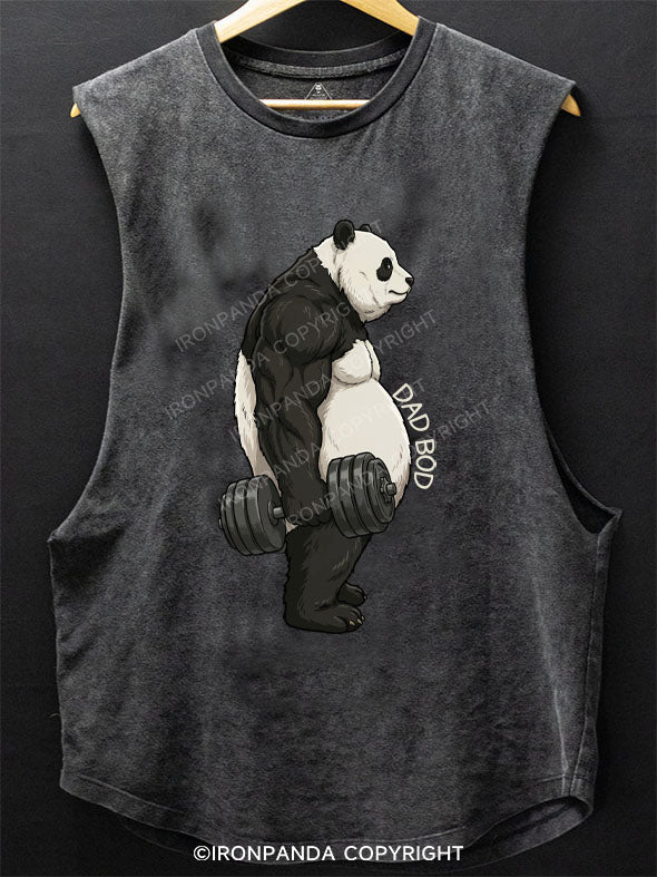 Dad Bod Panda Scoop Bottom Cotton Tank